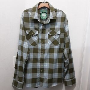 Dixxon Astoria Form Function Plaid Button Long Sleeve Flannel